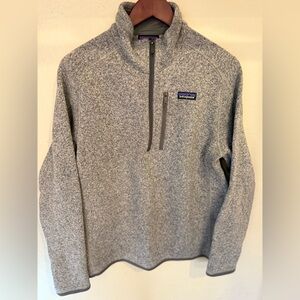 Patagonia Heathered Gray 1/4 Zip fleece jacket M